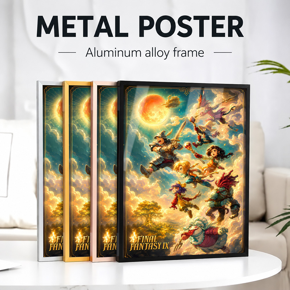 Office Quest - Impressão em Metal com Personagens de