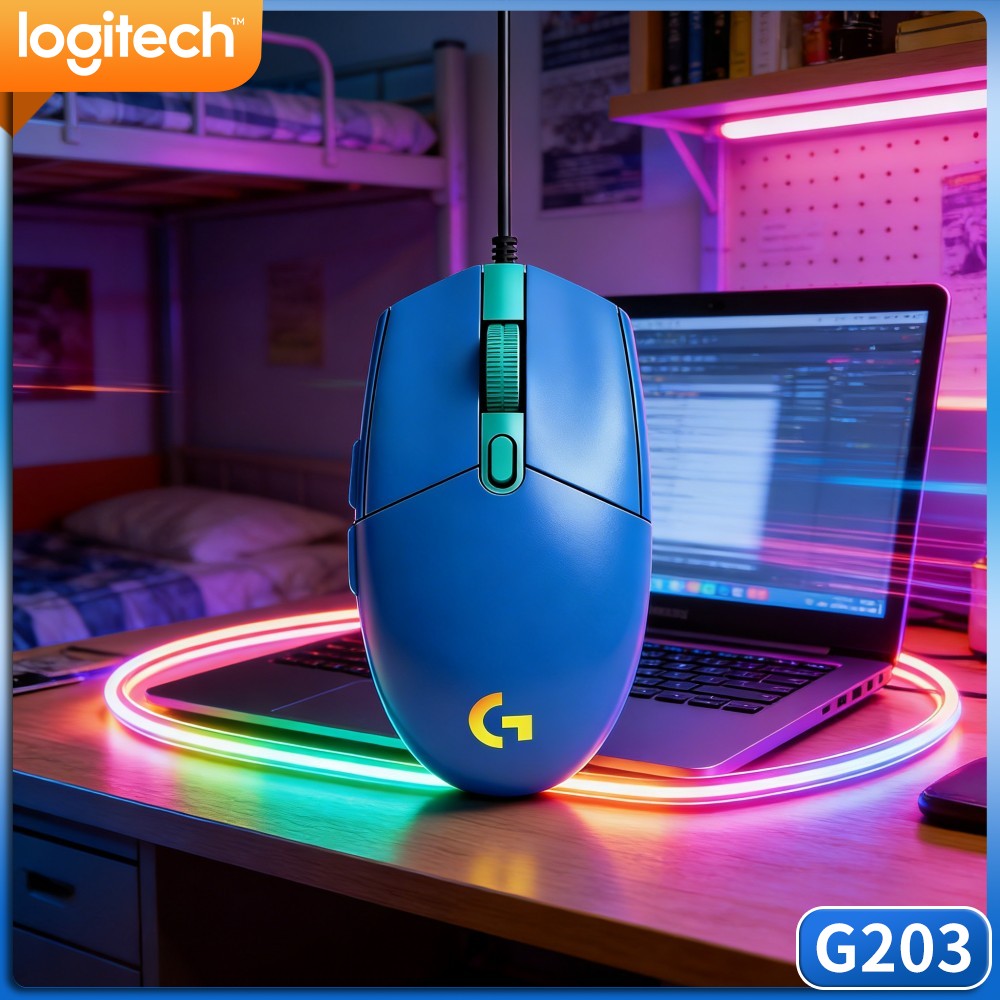 Mouse Gamer Logitech G203 com  - Logitech Mouse G203 avaliação e preço